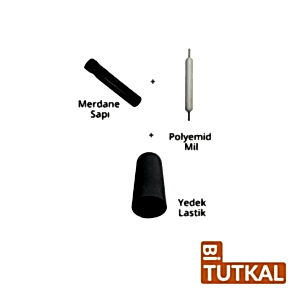 Umur Tutkal Sürme Merdanesi Yedek Lastiği + Yedek Sap + Polyemid Mili